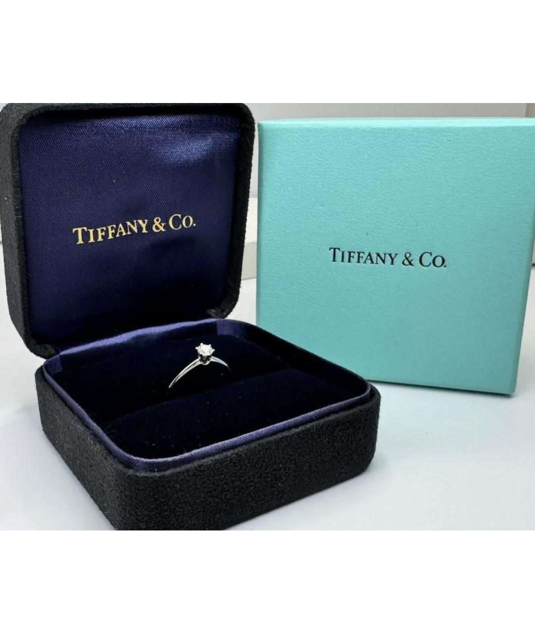 TIFFANY&CO Серебряное платиновое кольцо, фото 6