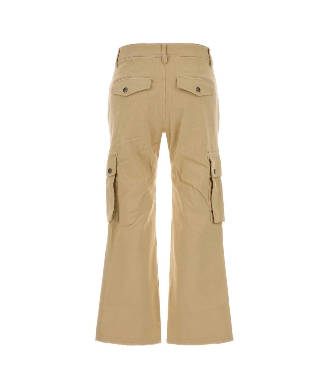 ISABEL MARANT Бежевые хлопковые прямые брюки, фото 2