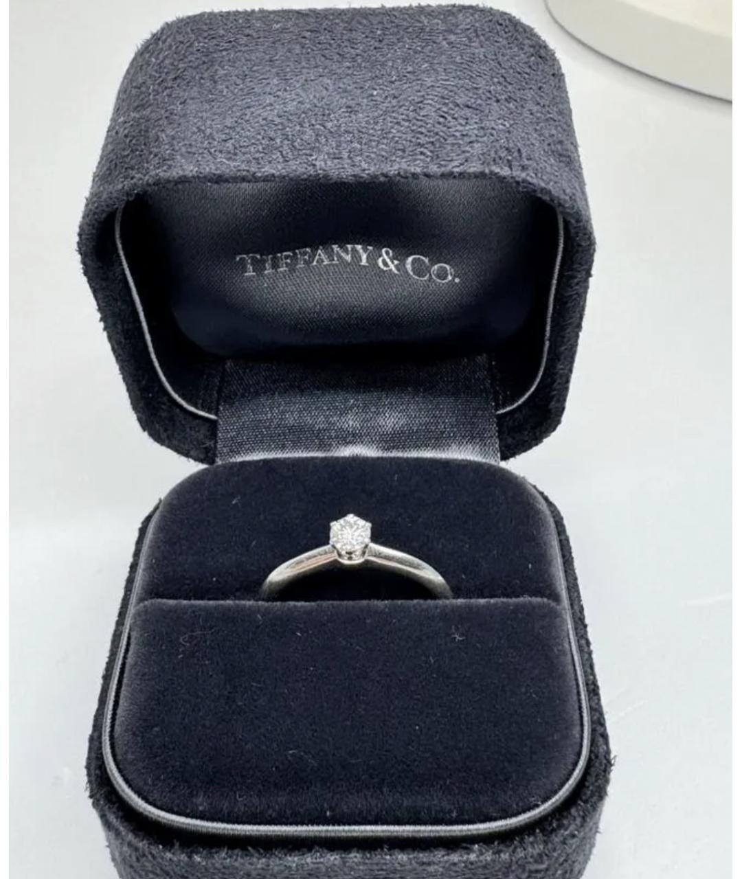 TIFFANY&CO Серебряное платиновое кольцо, фото 7