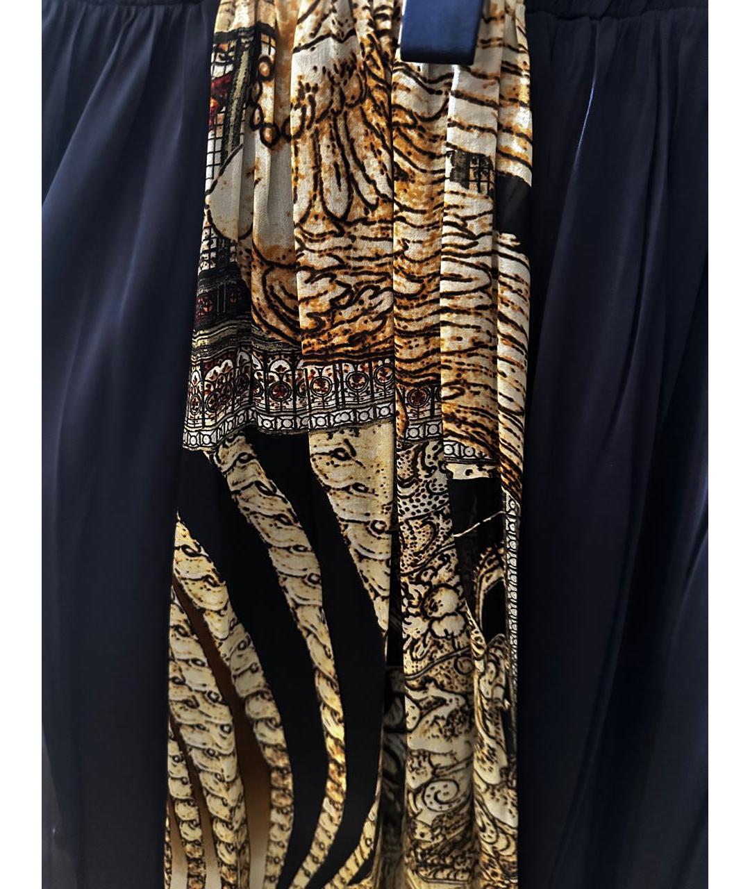 ROBERTO CAVALLI Темно-синий вискозный сарафан, фото 3