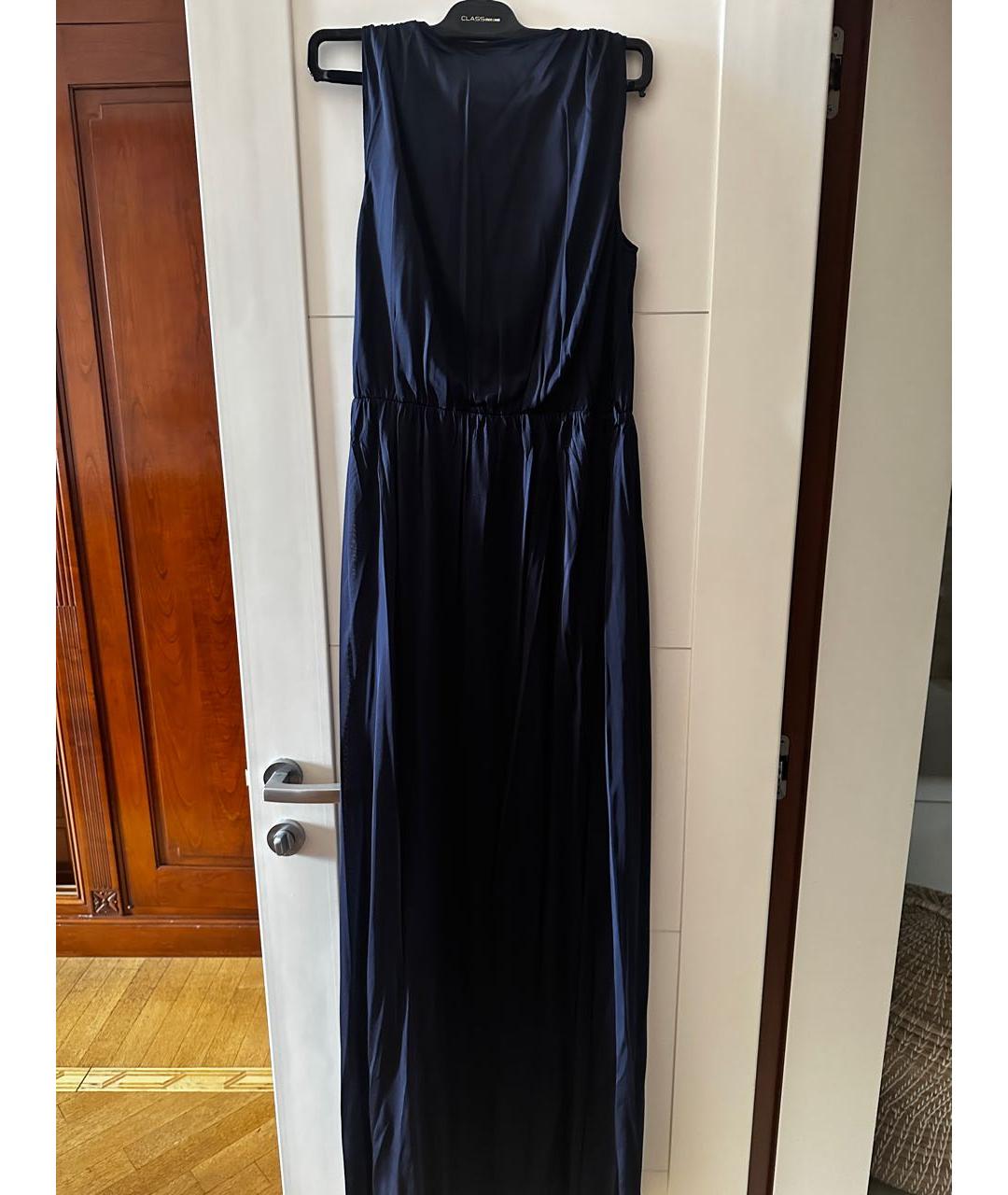 ROBERTO CAVALLI Темно-синий вискозный сарафан, фото 2