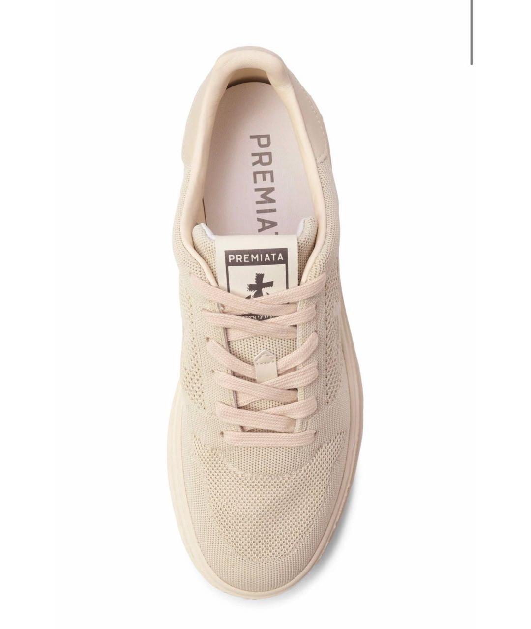 PREMIATA Бежевые текстильные кроссовки, фото 3