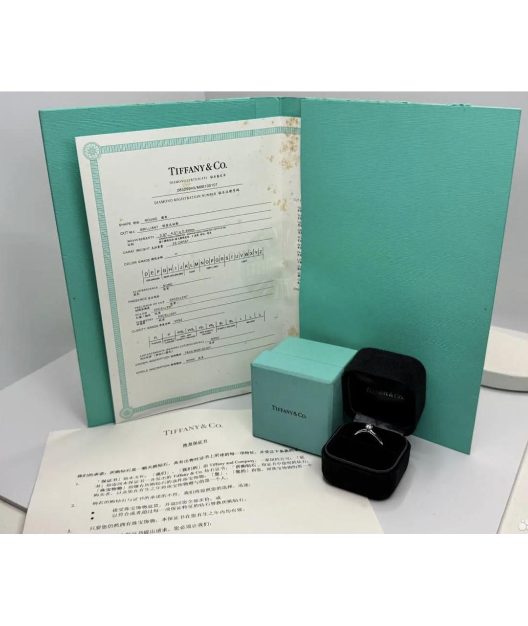 TIFFANY&CO Серебряное платиновое кольцо, фото 8