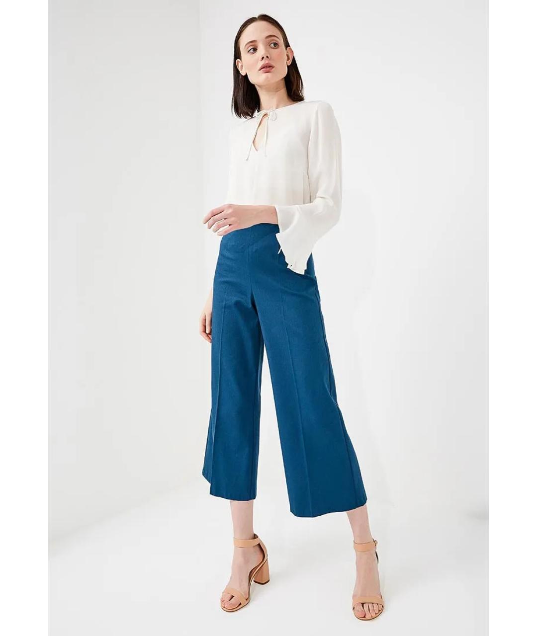 MAX&CO Синие вискозные капри, фото 6