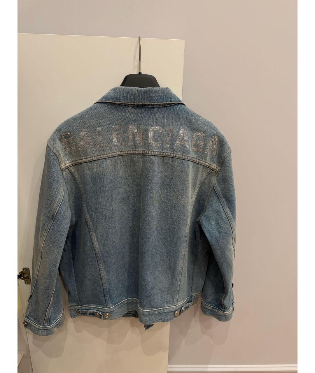 BALENCIAGA Голубая деним куртка, фото 3