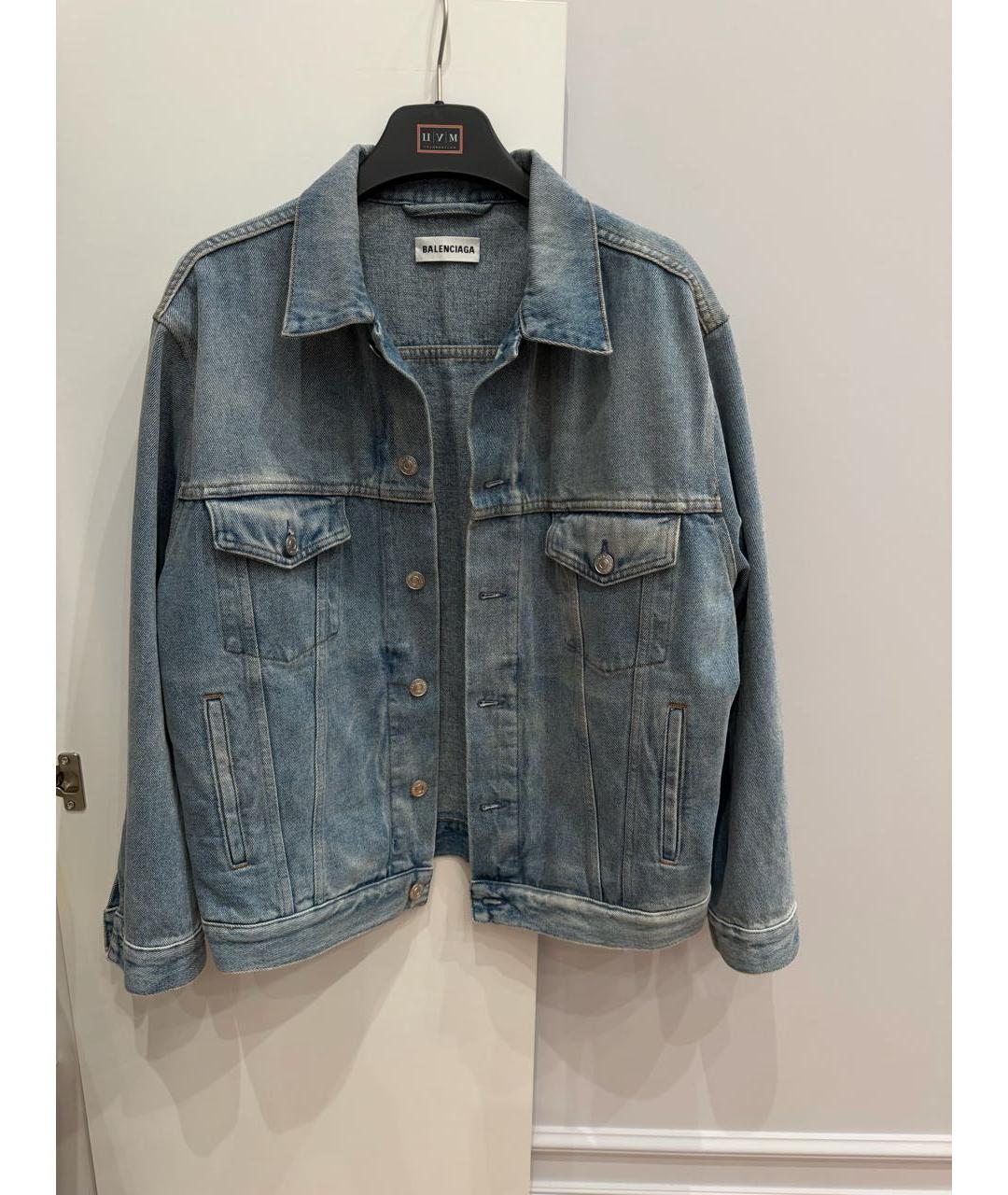 BALENCIAGA Голубая деним куртка, фото 2