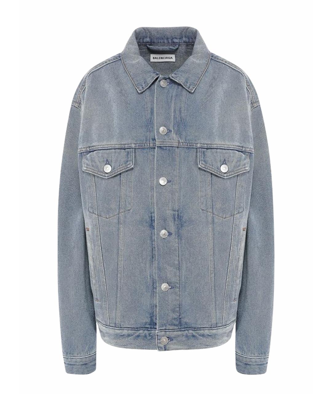 BALENCIAGA Голубая деним куртка, фото 1