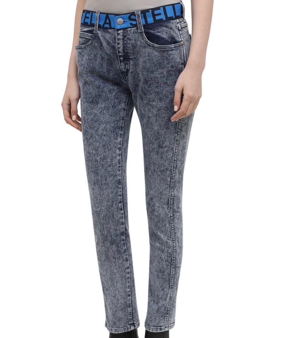 STELLA MCCARTNEY Голубые хлопок-полиэтиленовые джинсы слим, фото 6