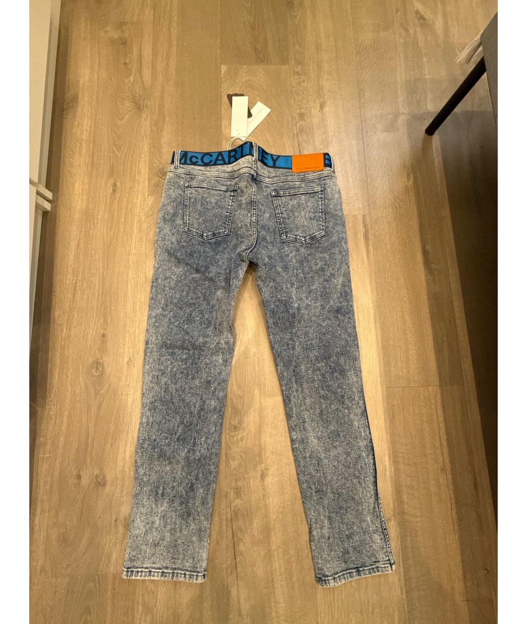 STELLA MCCARTNEY Голубые хлопок-полиэтиленовые джинсы слим, фото 2