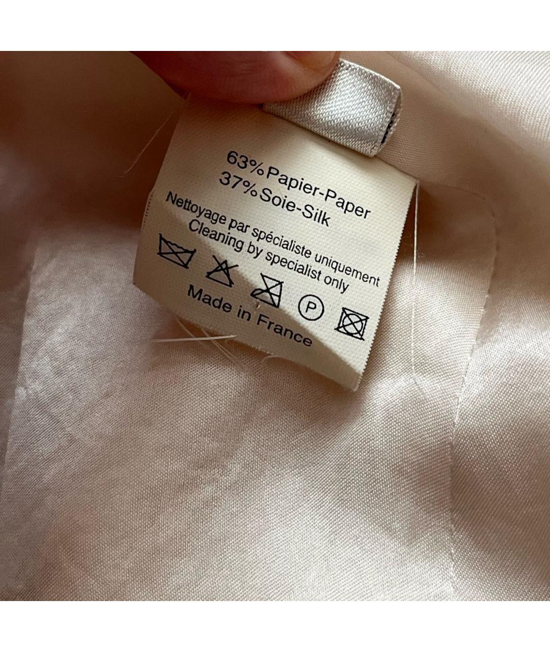 LANVIN Бежевое шелковое пальто, фото 7