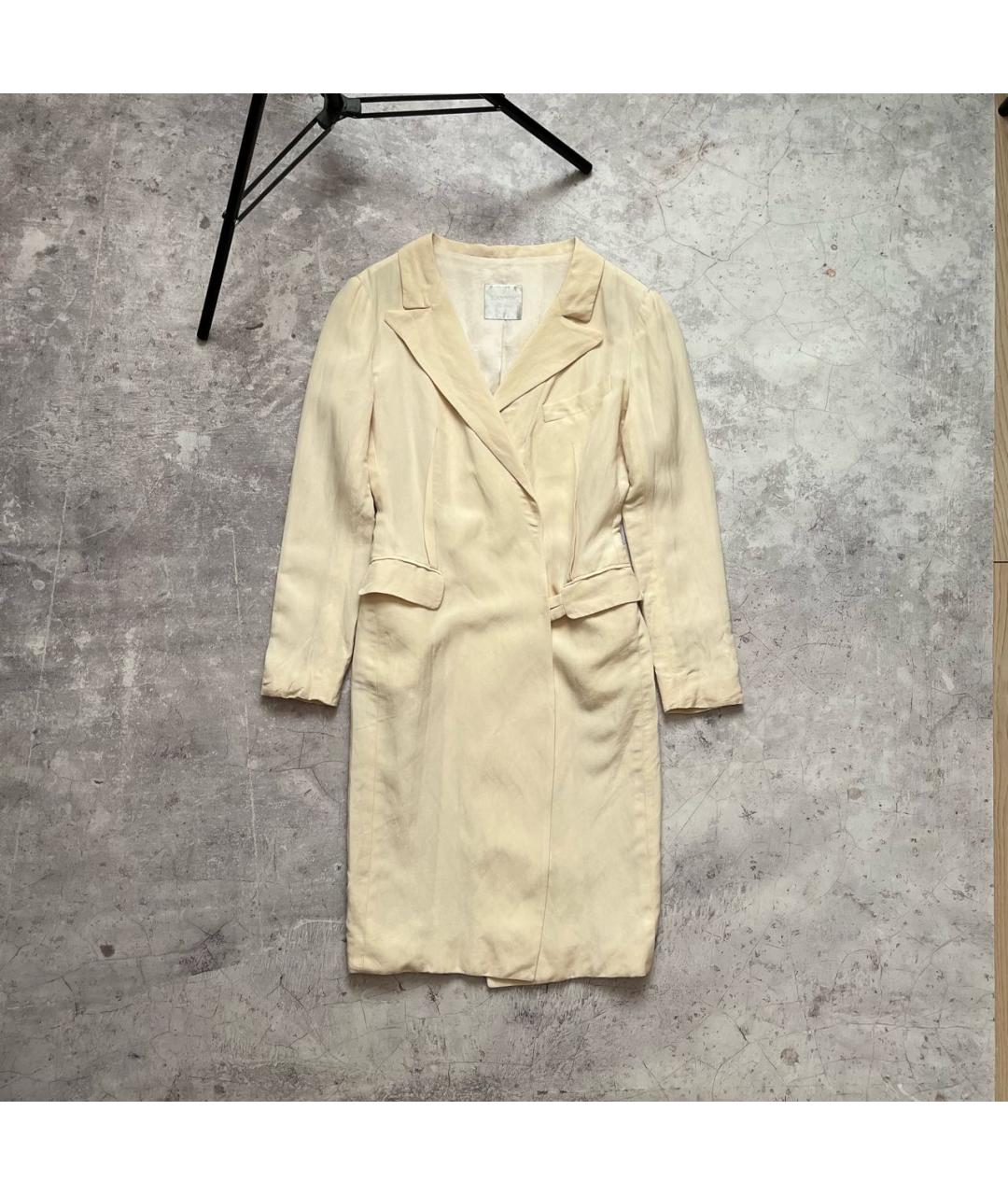 LANVIN Бежевое шелковое пальто, фото 8