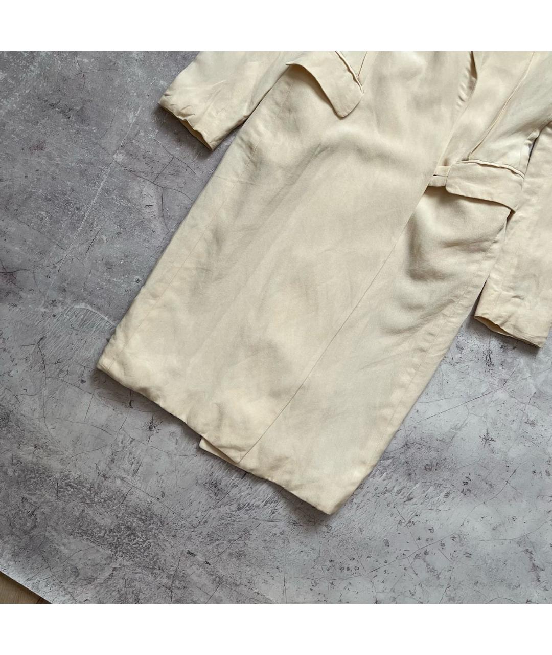 LANVIN Бежевое шелковое пальто, фото 3