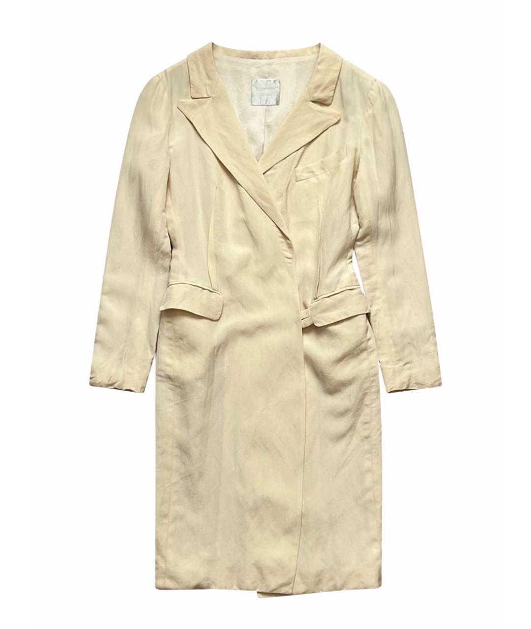 LANVIN Бежевое шелковое пальто, фото 1