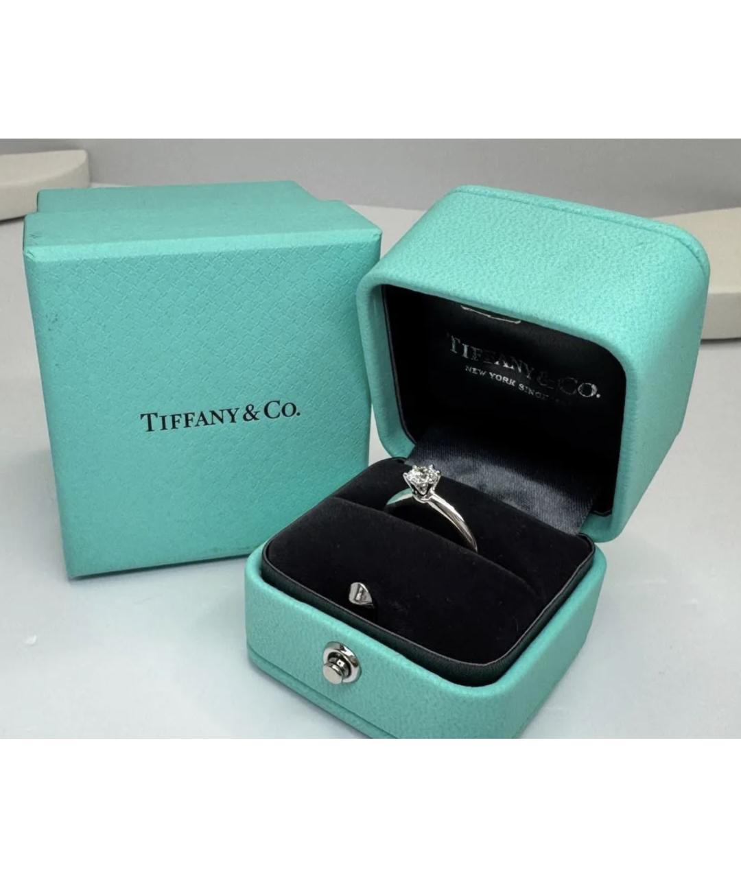 TIFFANY&CO Серебряное платиновое кольцо, фото 7