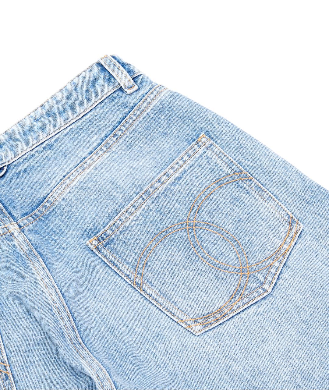 CHANEL Голубые хлопковые прямые джинсы, фото 2