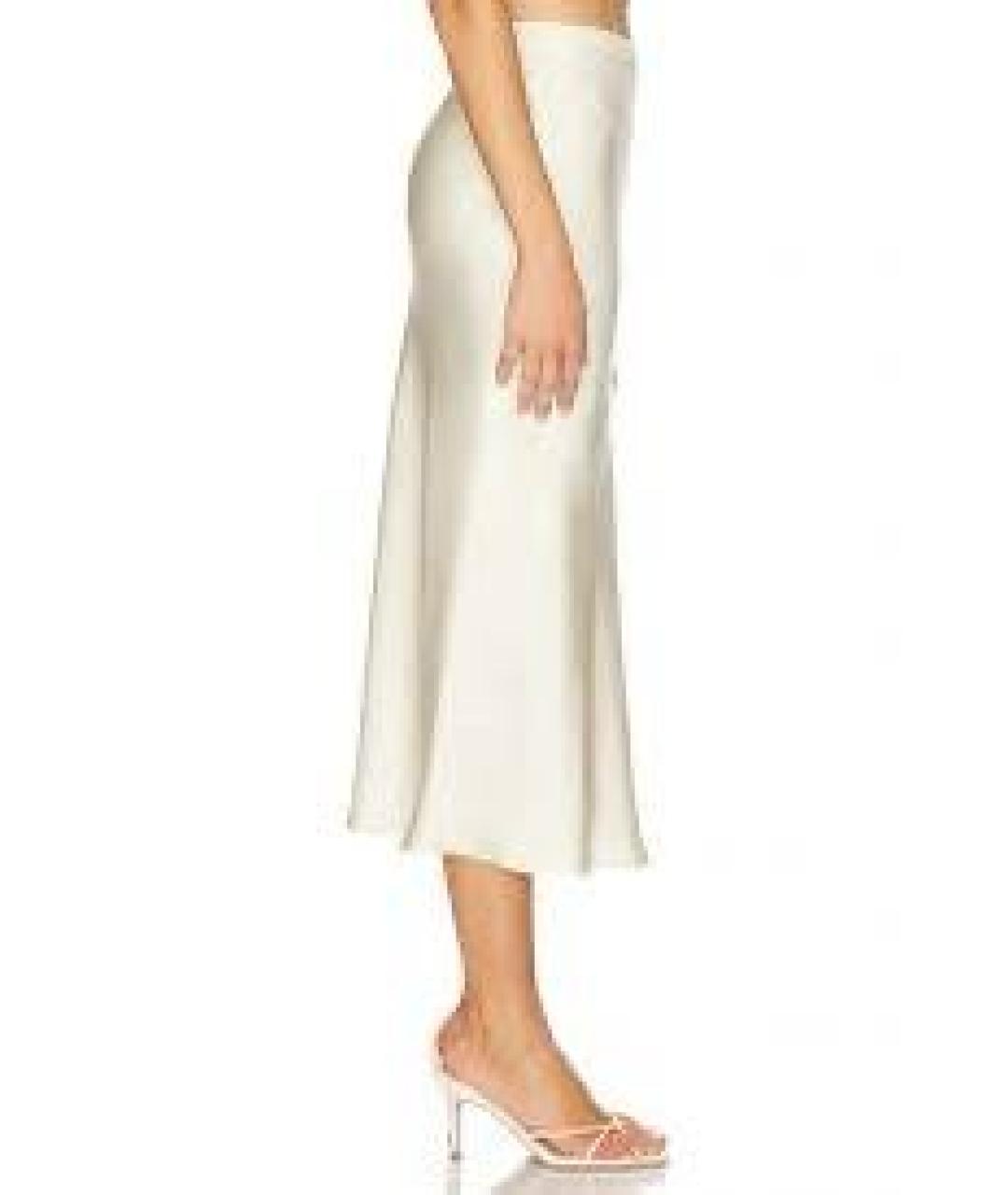 ANINE BING Бежевая шелковая юбка миди, фото 6