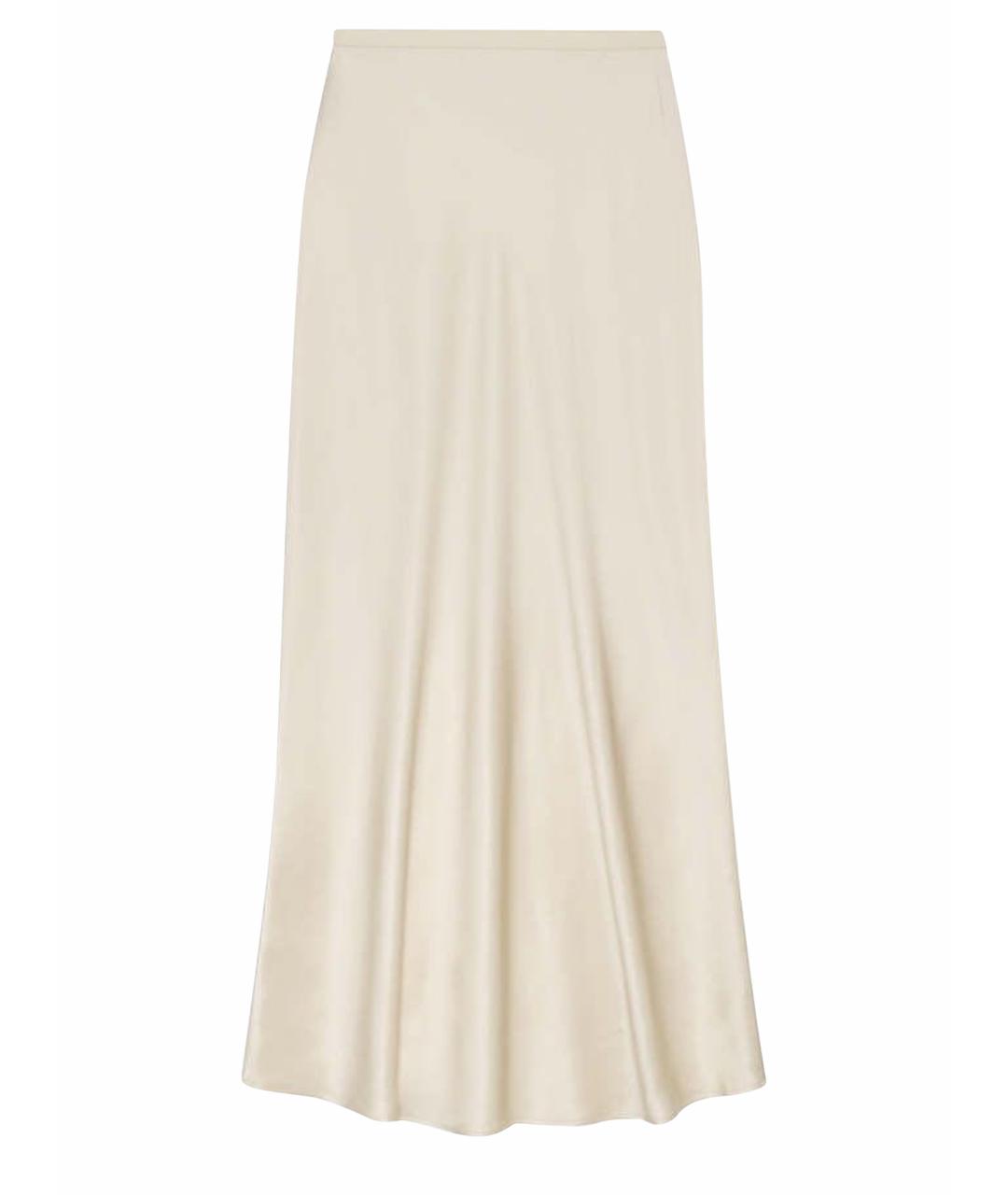 ANINE BING Бежевая шелковая юбка миди, фото 1