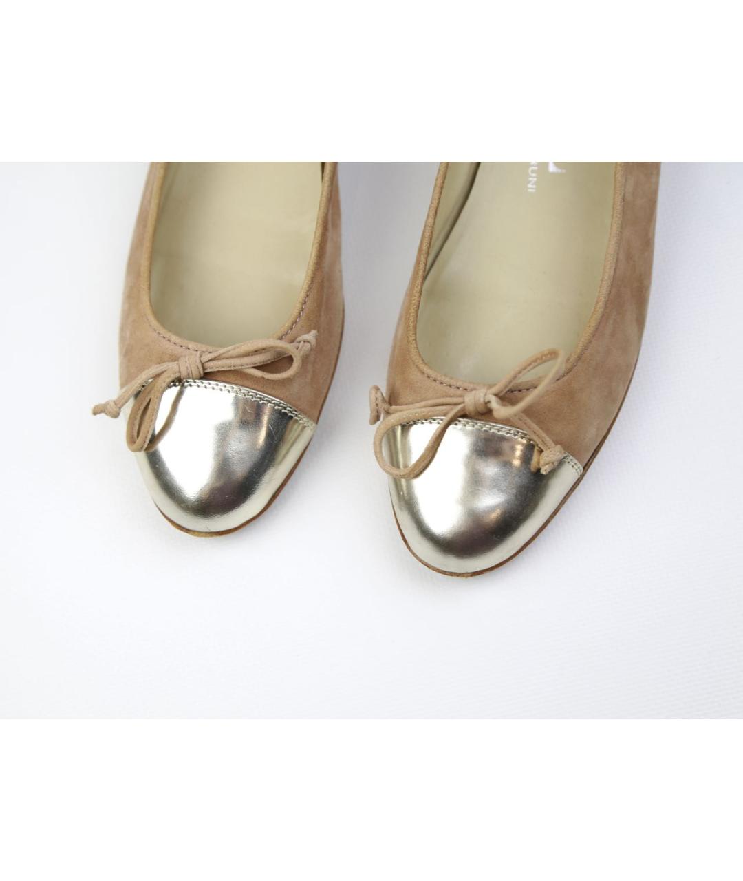 AGL Бежевые замшевые балетки, фото 2