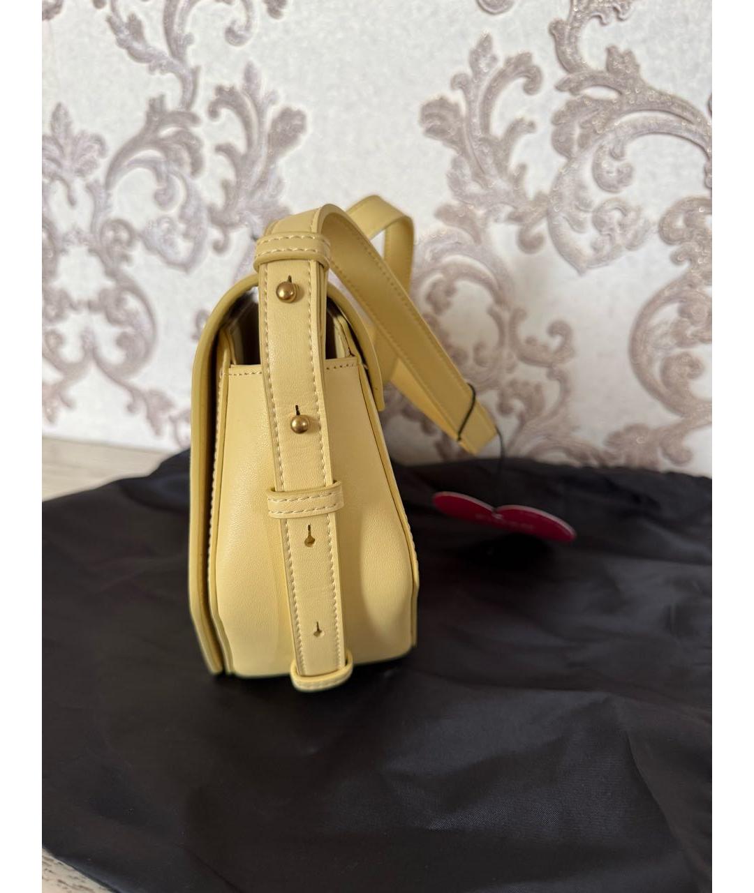 PINKO Желтая кожаная сумка через плечо, фото 2