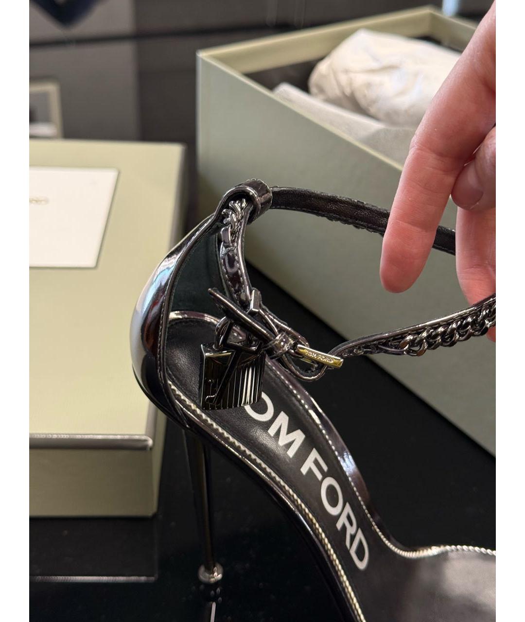 TOM FORD Черные туфли из лакированной кожи, фото 3