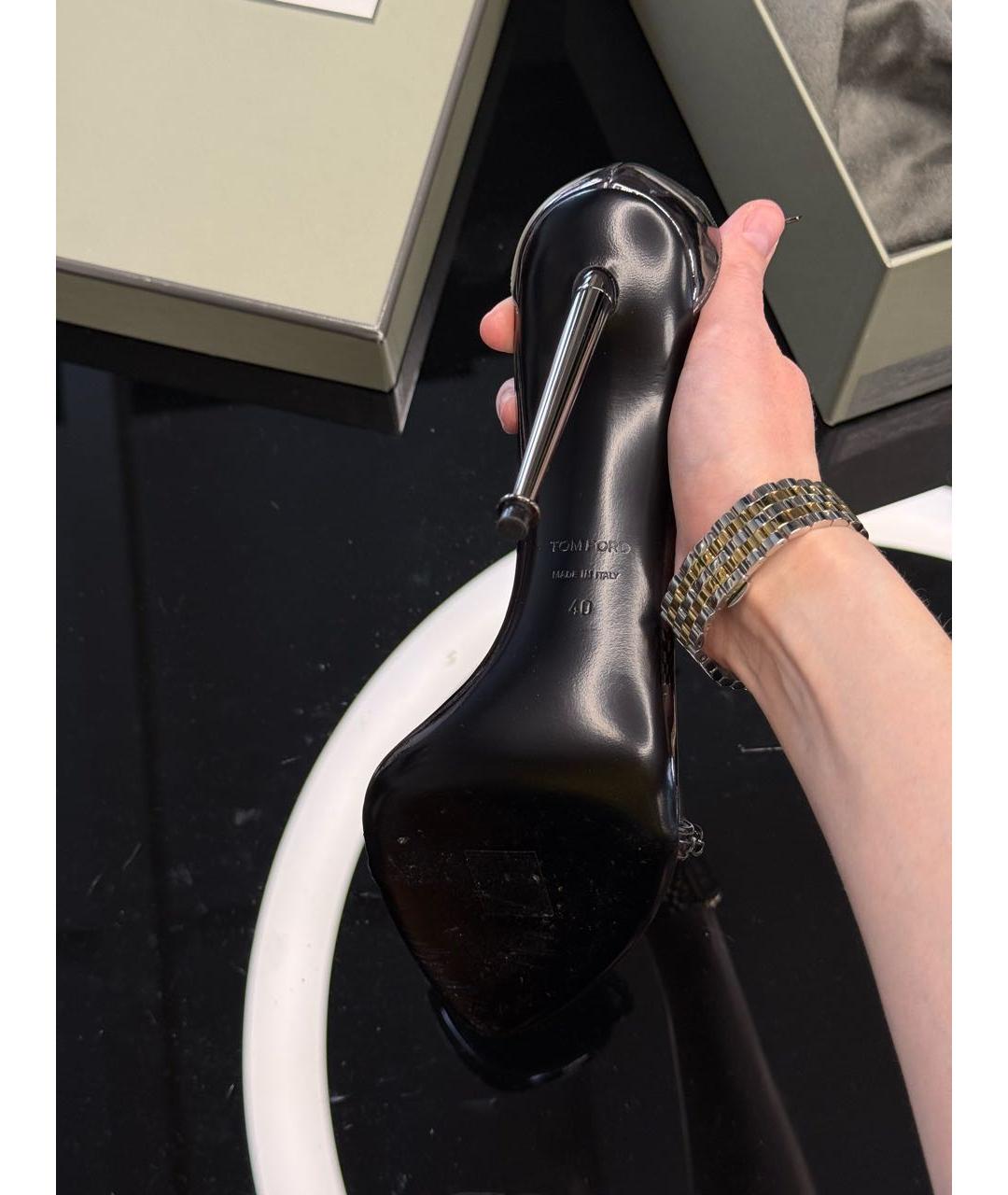 TOM FORD Черные туфли из лакированной кожи, фото 4