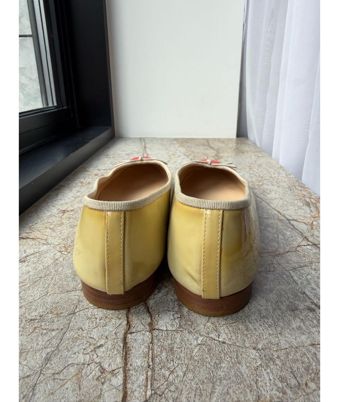 CHANEL Красные балетки из лакированной кожи, фото 4