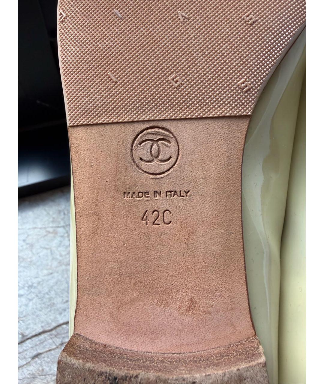 CHANEL Красные балетки из лакированной кожи, фото 6