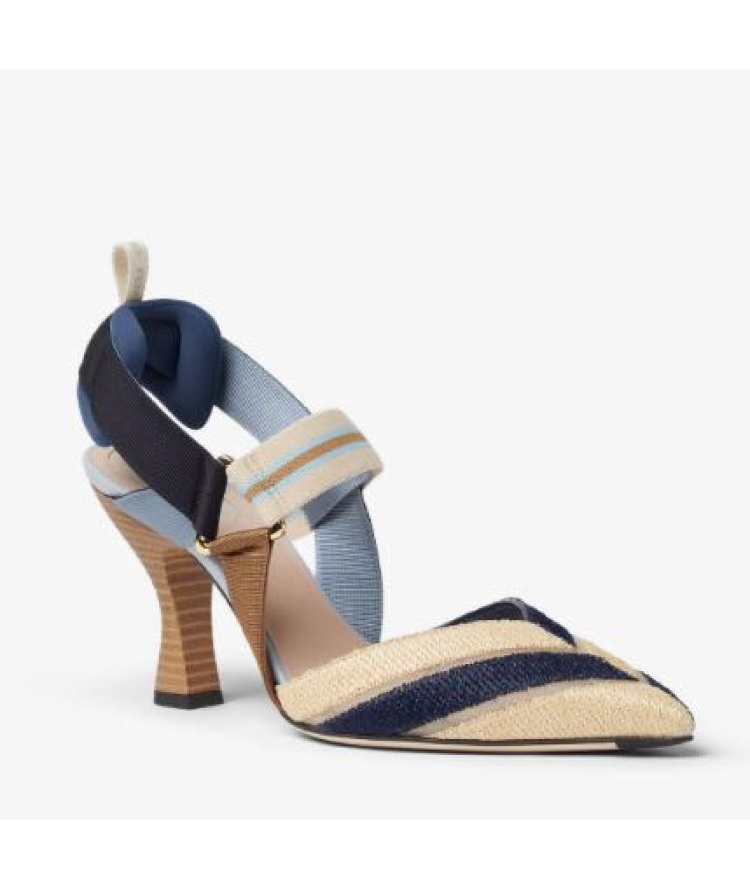 FENDI Мульти текстильные туфли, фото 2