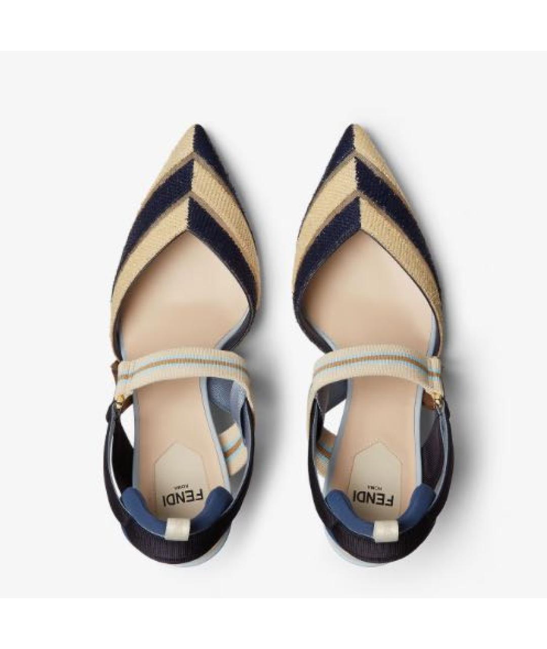 FENDI Мульти текстильные туфли, фото 4