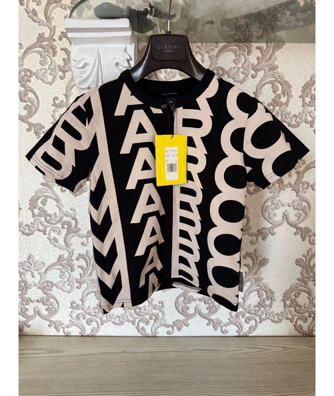 MARC JACOBS Черная хлопковая футболка, фото 5