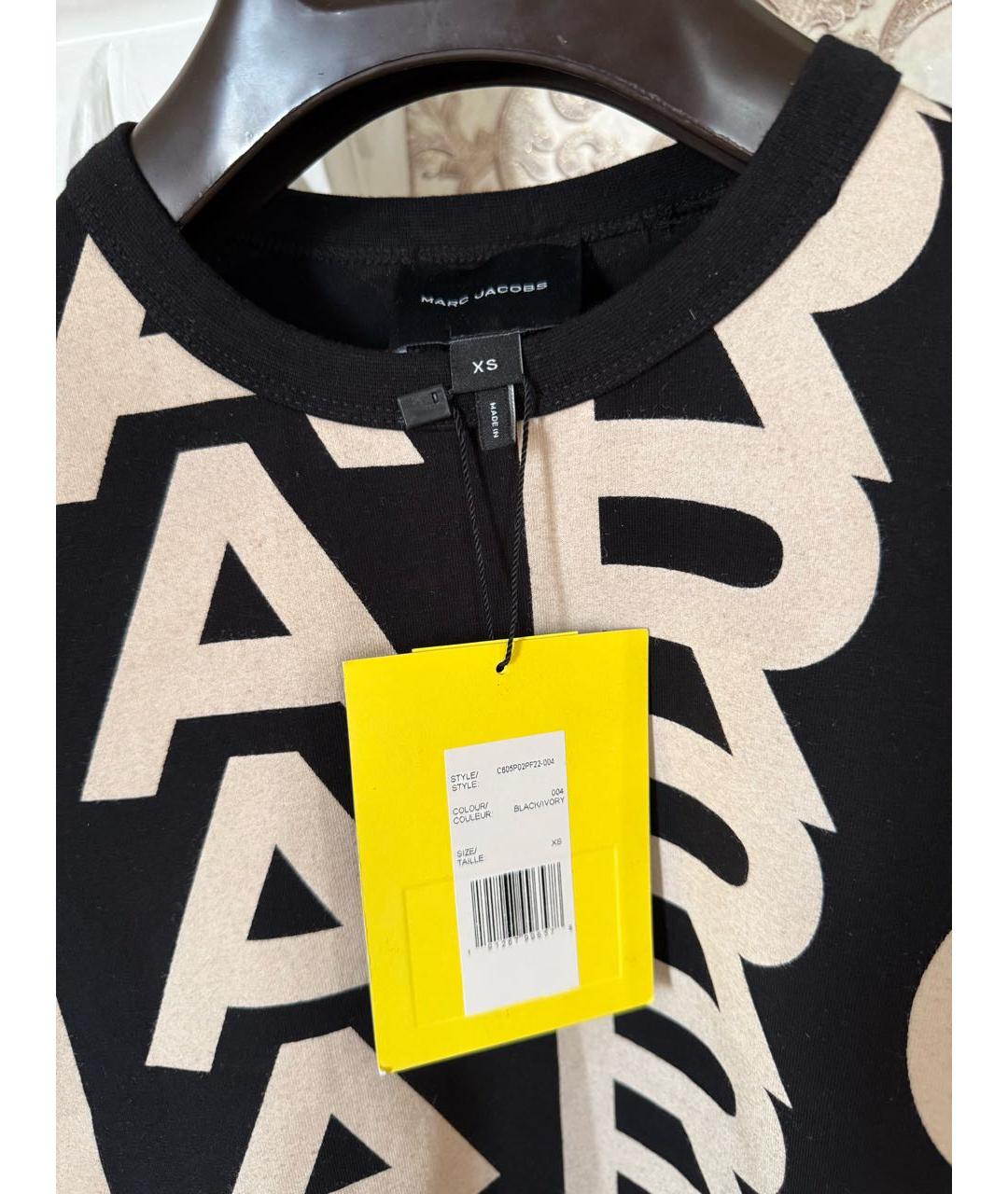 MARC JACOBS Черная хлопковая футболка, фото 3