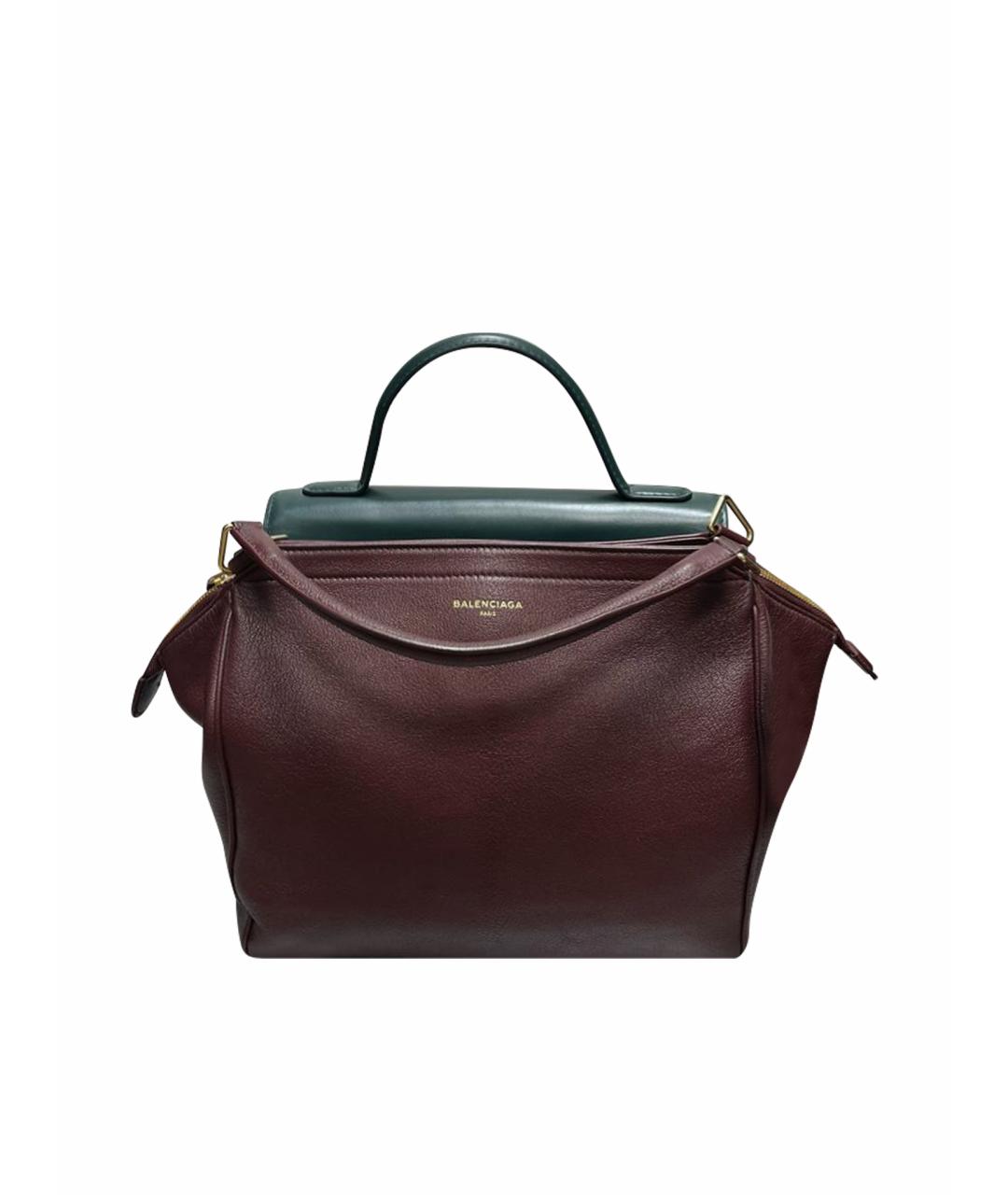 BALENCIAGA Зеленая кожаная сумка с короткими ручками, фото 1