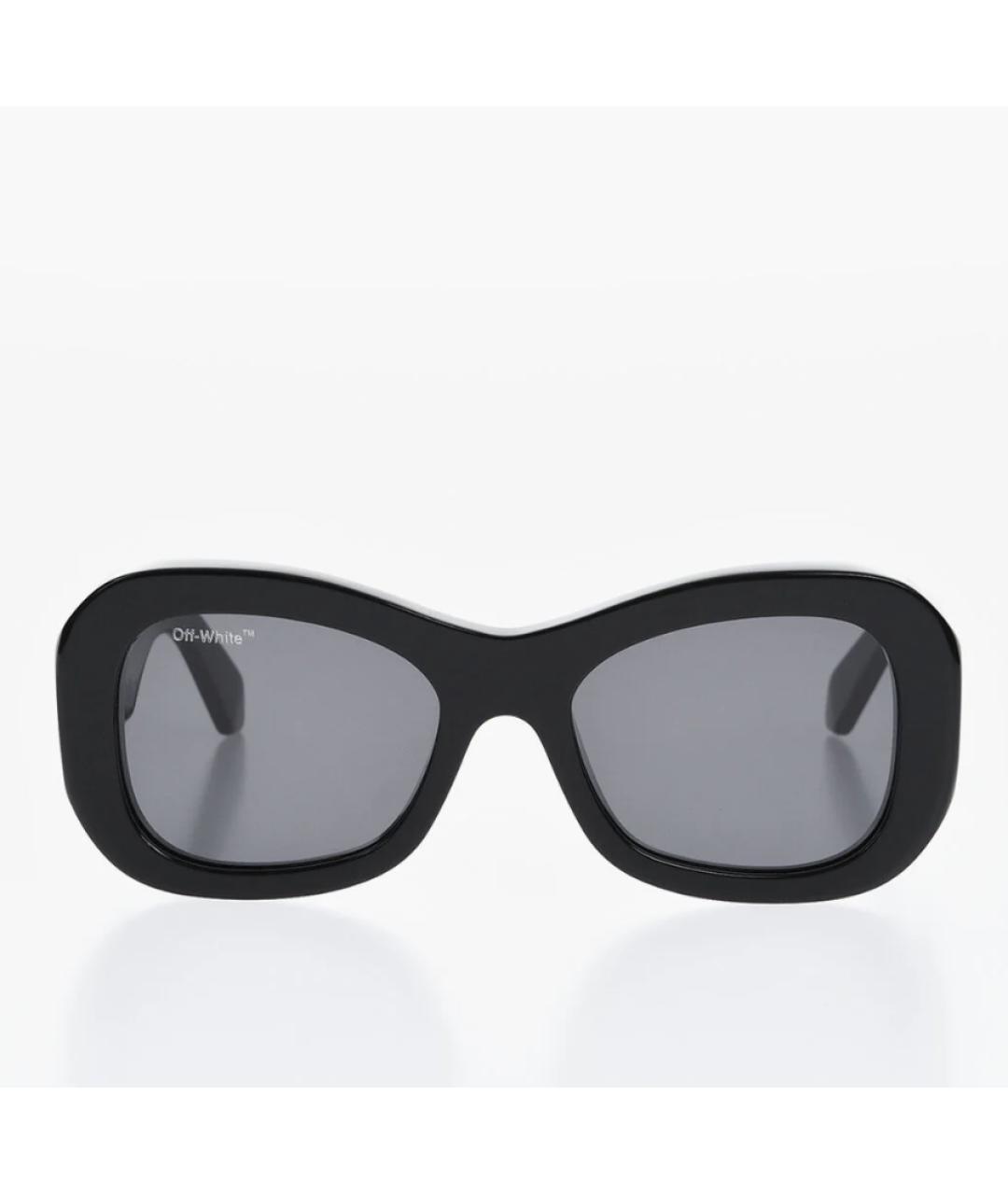 OFF-WHITE Черные пластиковые солнцезащитные очки, фото 6