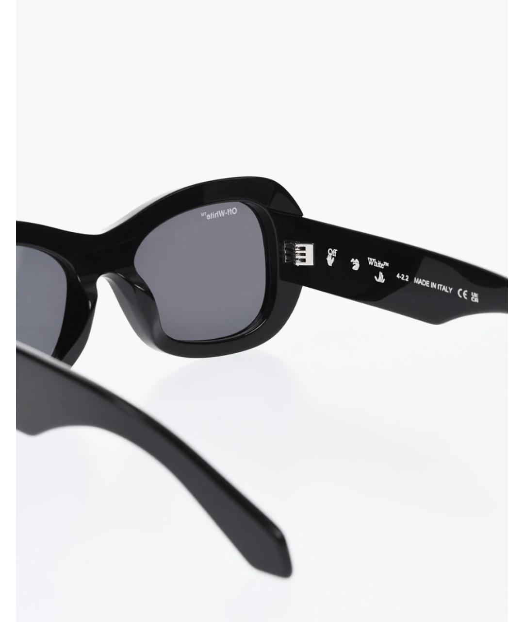 OFF-WHITE Черные пластиковые солнцезащитные очки, фото 3