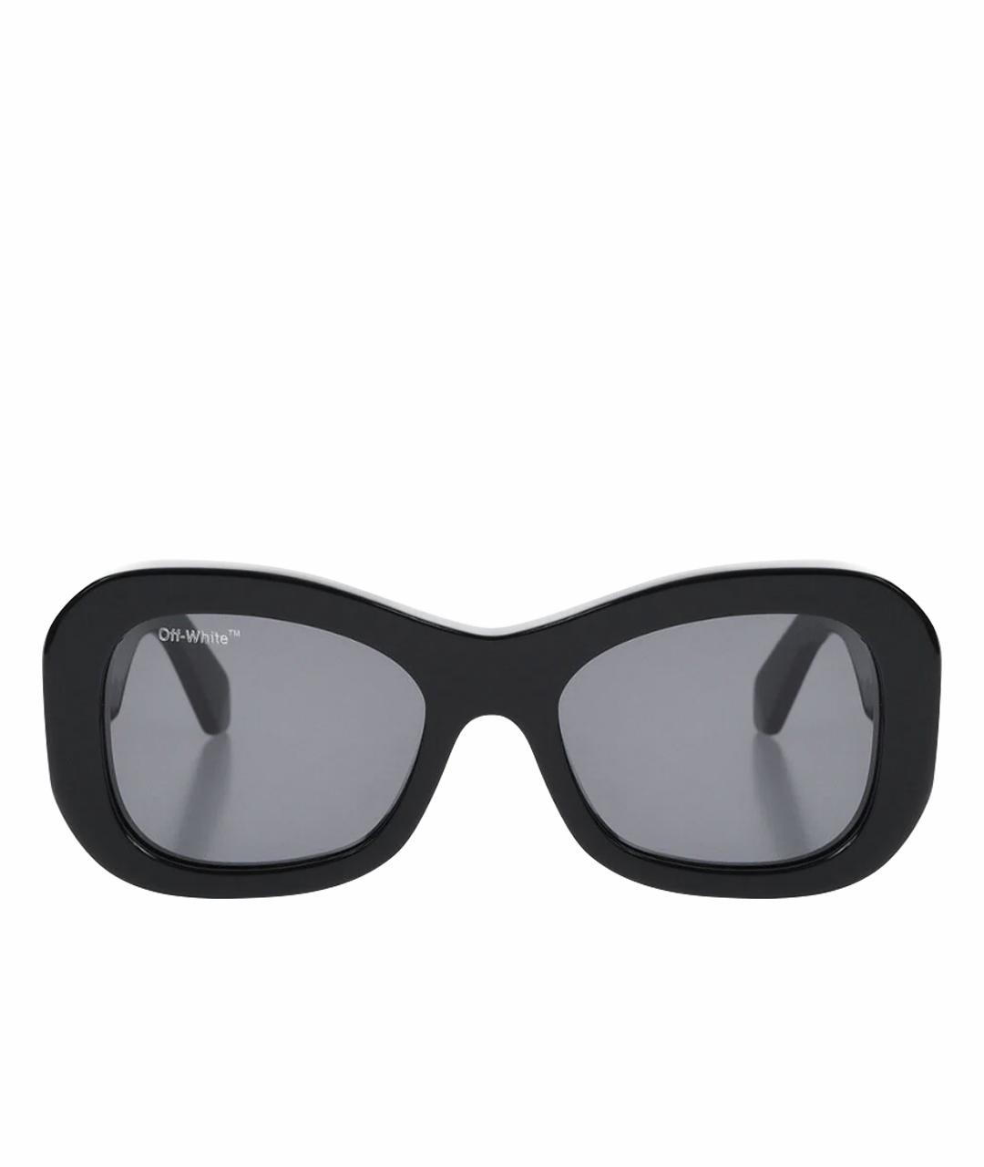 OFF-WHITE Черные пластиковые солнцезащитные очки, фото 1