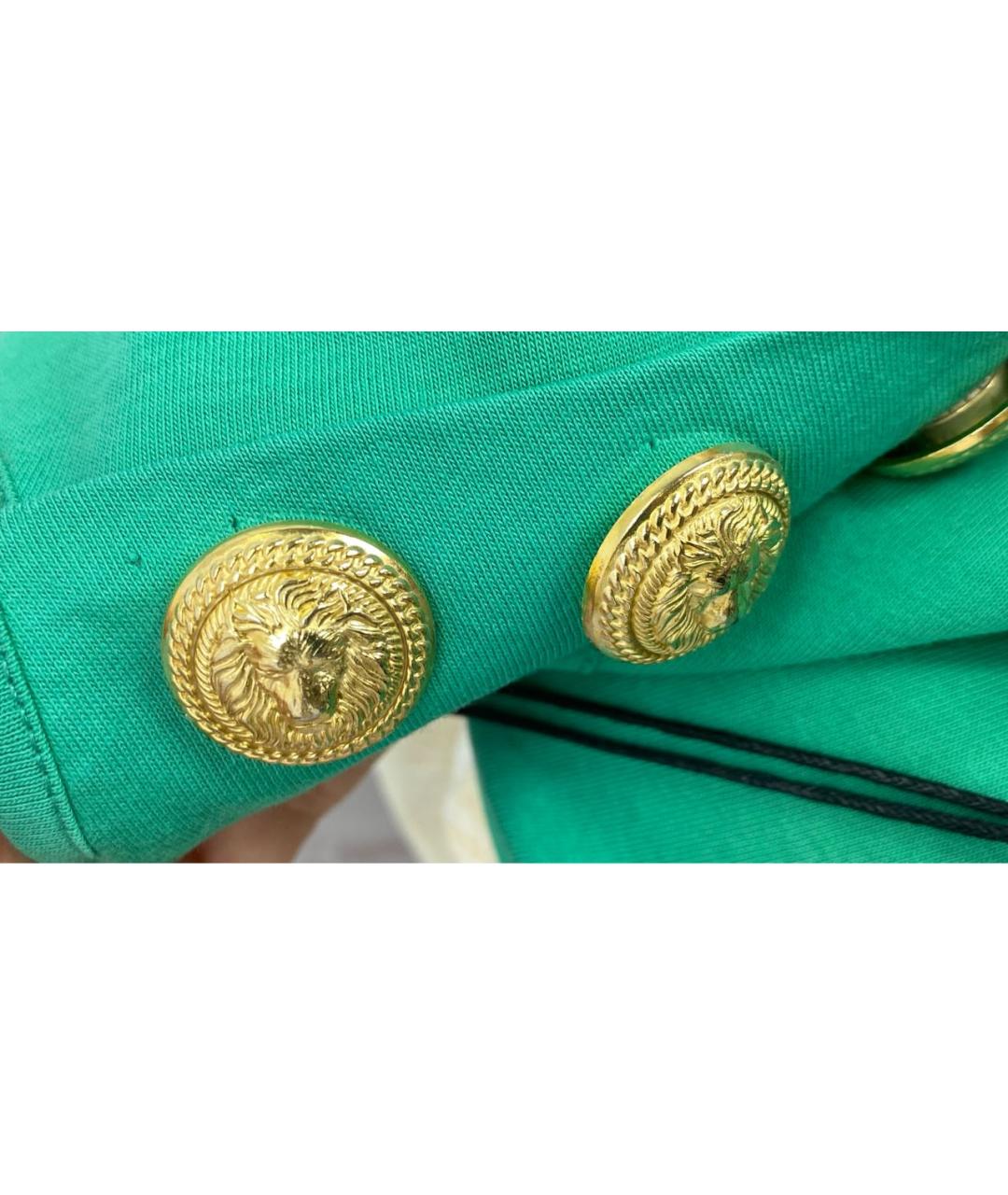 BALMAIN Зеленая хлопковая майка, фото 7