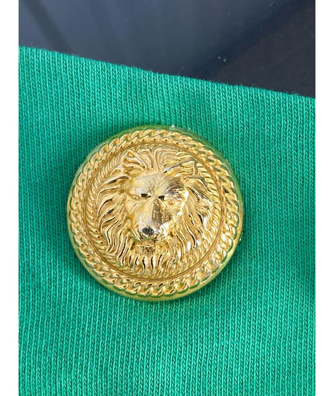 BALMAIN Зеленая хлопковая майка, фото 4