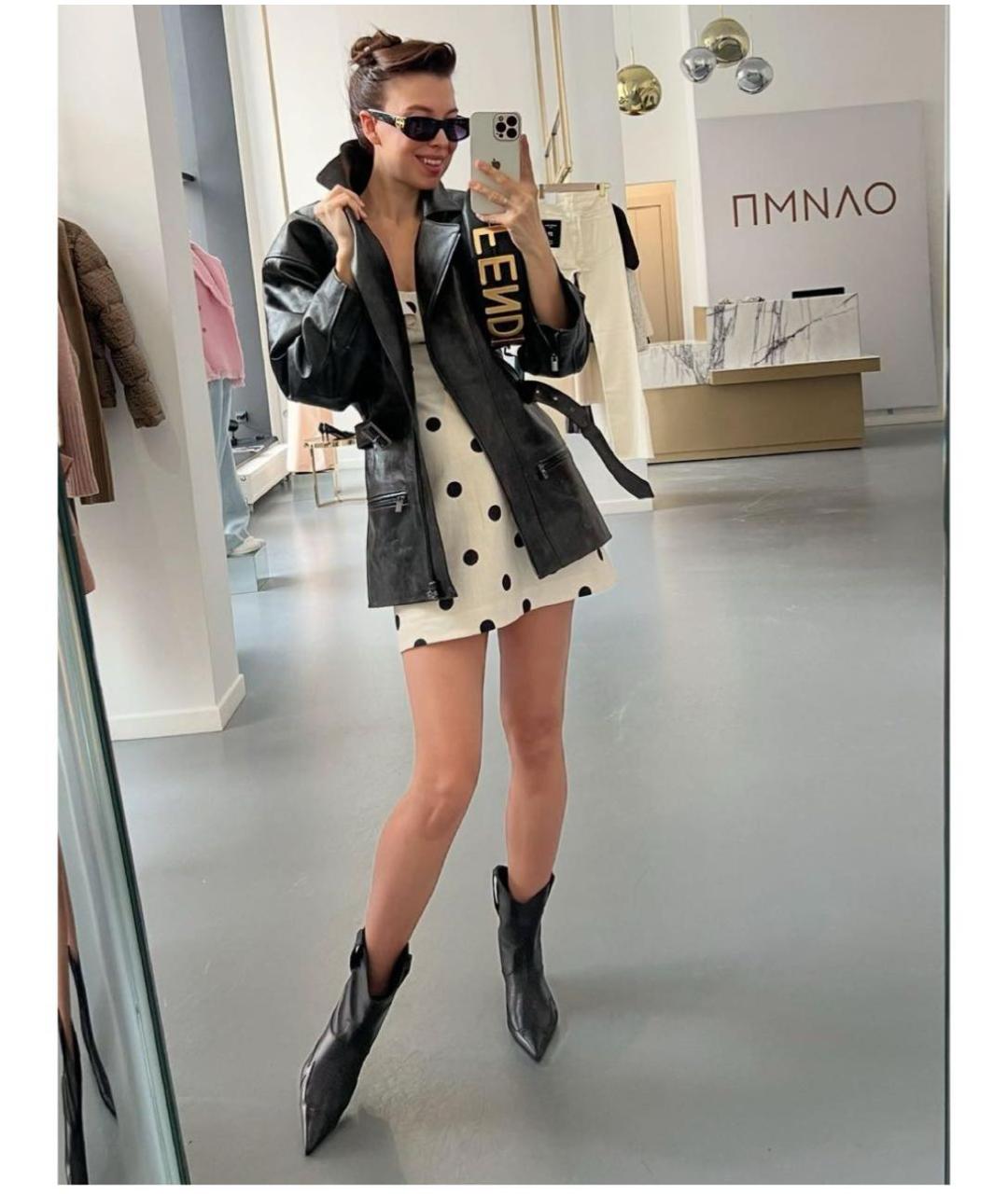 MAGDA BUTRYM Черная кожаная куртка, фото 2