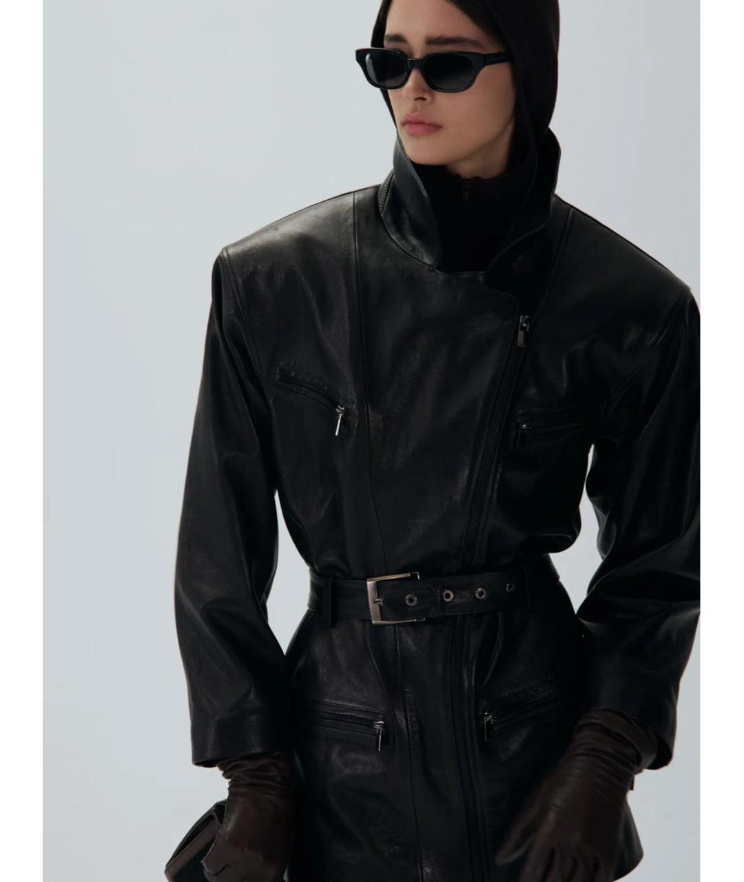 MAGDA BUTRYM Черная кожаная куртка, фото 6