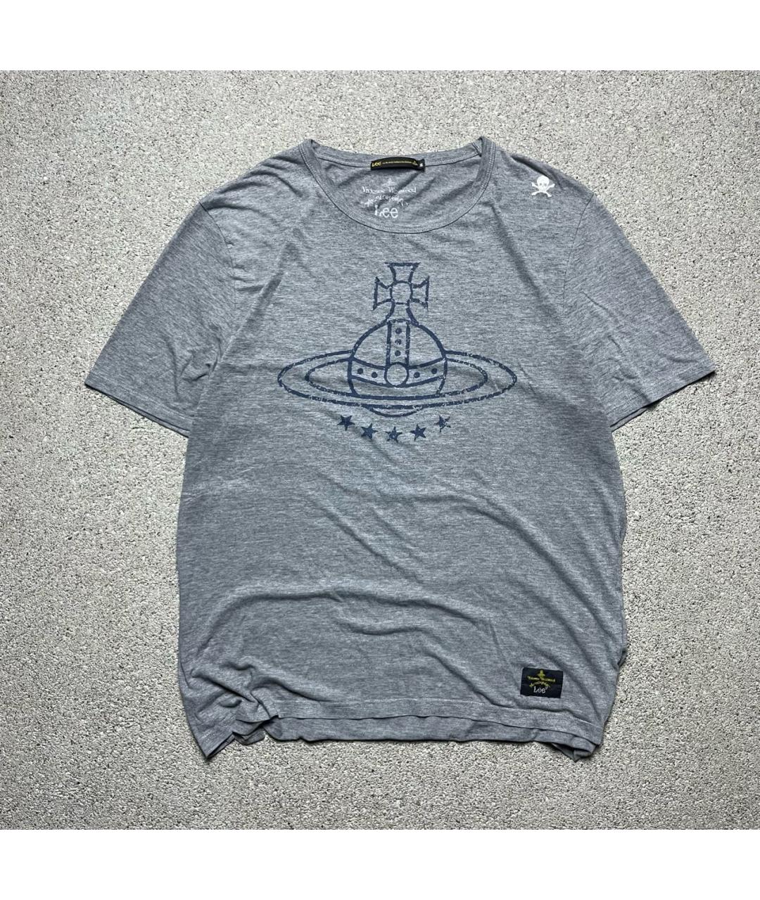 VIVIENNE WESTWOOD Серая хлопковая футболка, фото 7