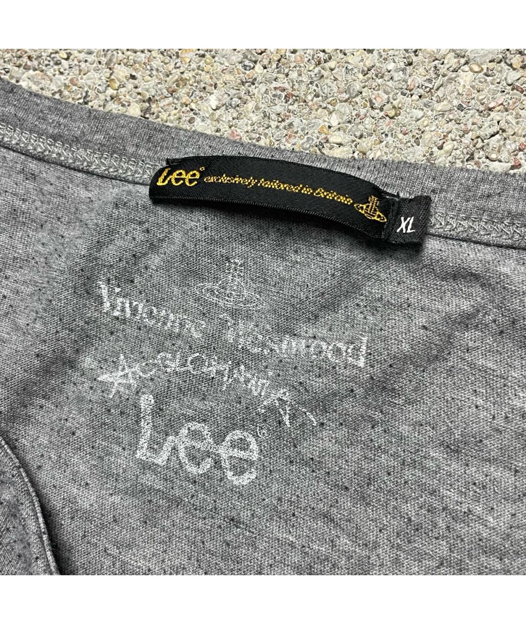 VIVIENNE WESTWOOD Серая хлопковая футболка, фото 4