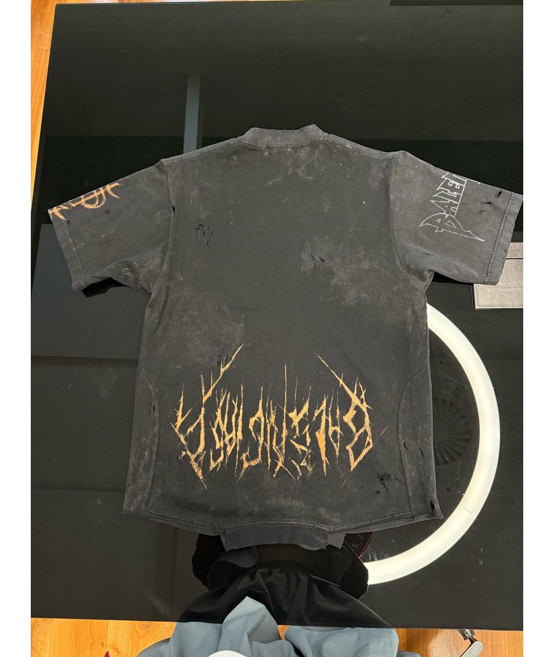 BALENCIAGA Антрацитовая хлопковая футболка, фото 2