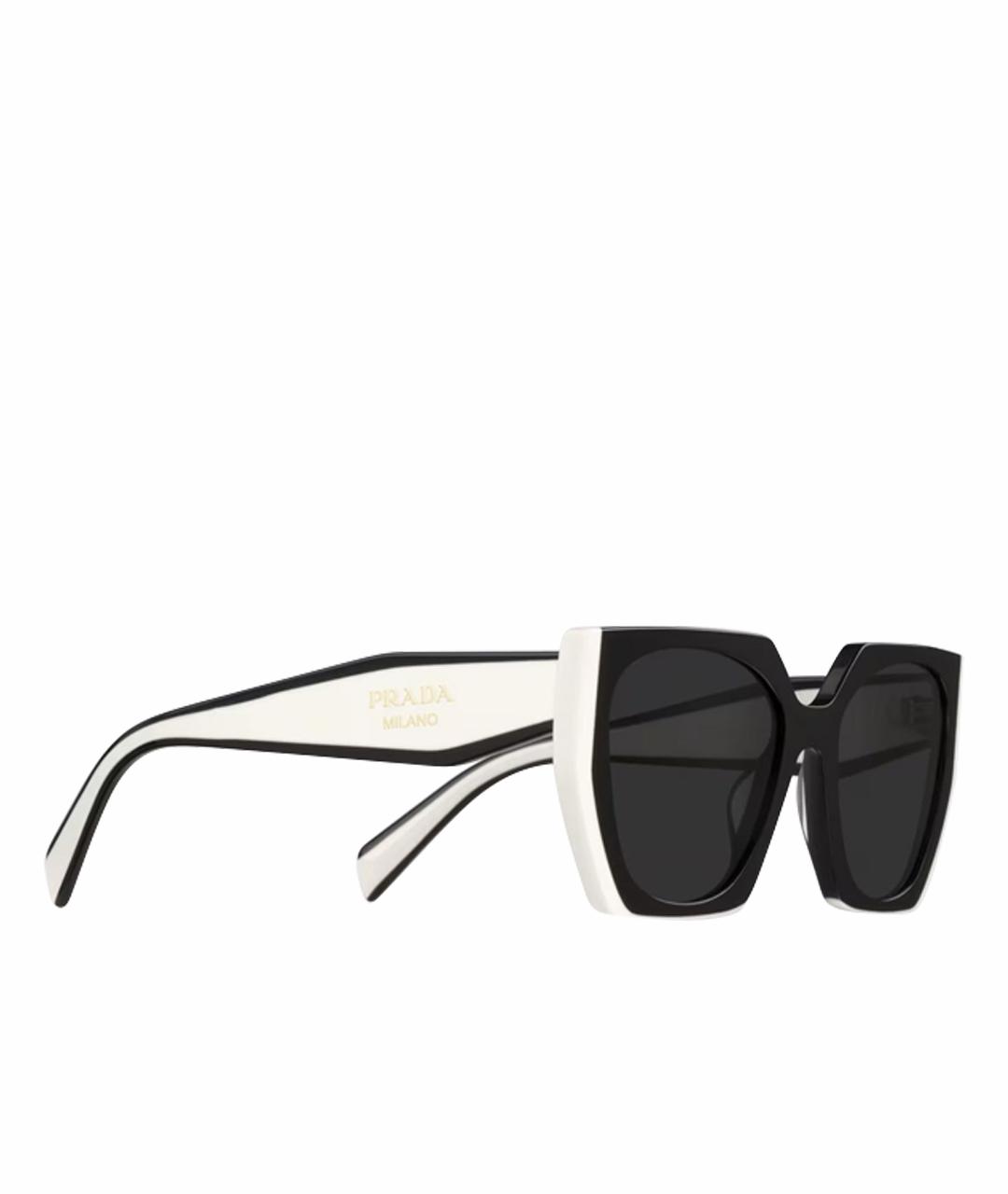 PRADA Черные пластиковые солнцезащитные очки, фото 1