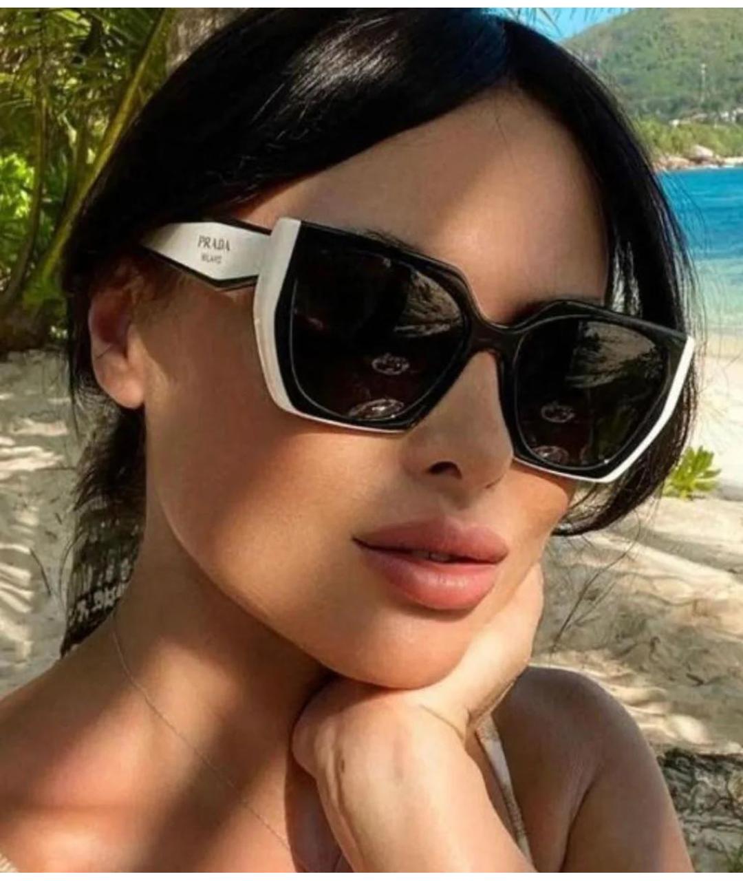 PRADA Черные пластиковые солнцезащитные очки, фото 6