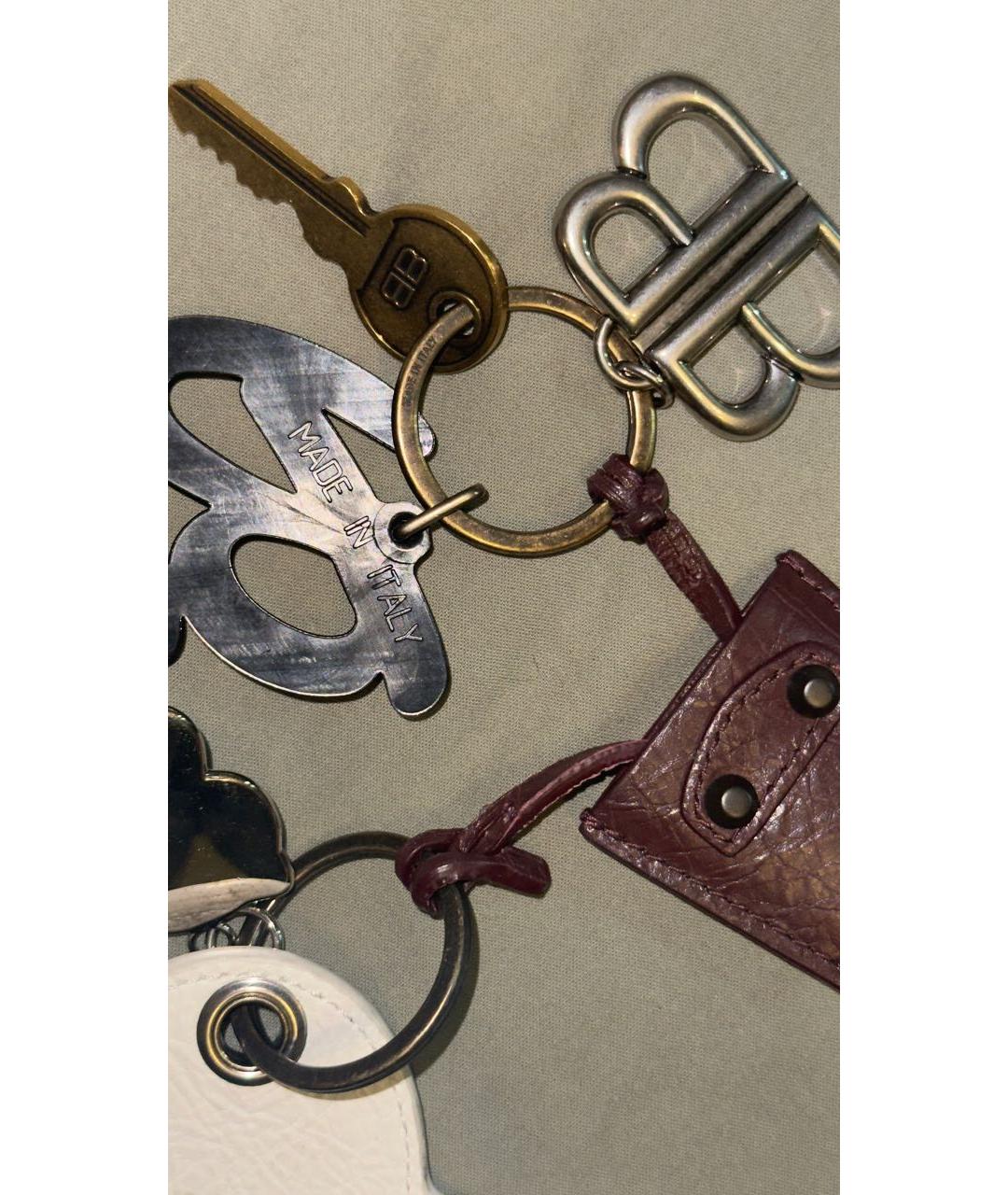 BALENCIAGA Бордовый брелок, фото 5