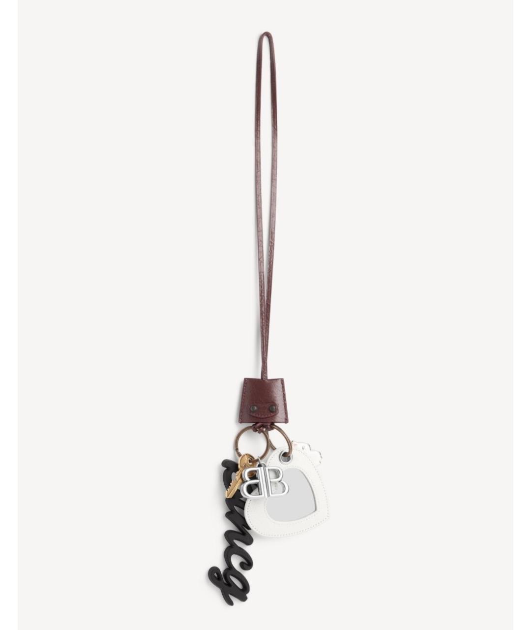 BALENCIAGA Бордовый брелок, фото 9
