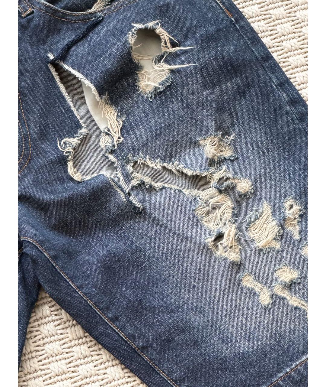 PHILIPP PLEIN Темно-синие деним шорты, фото 6