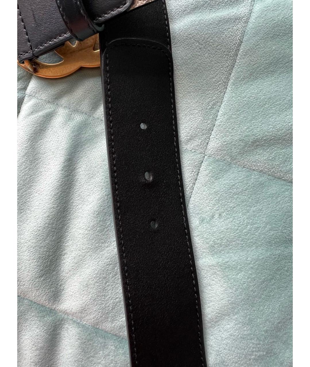 GUCCI Черный кожаный ремень, фото 5
