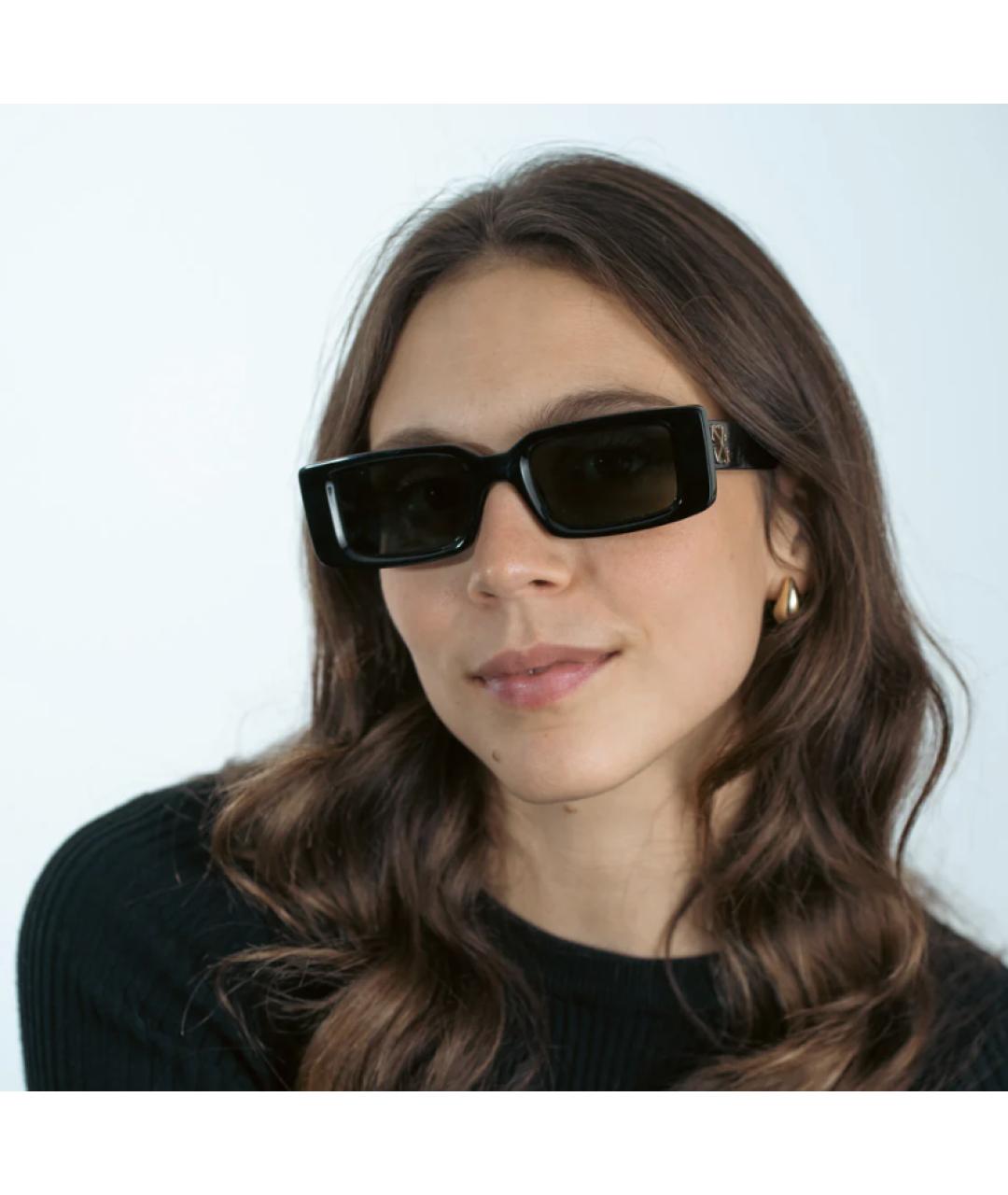 OFF-WHITE Черные пластиковые солнцезащитные очки, фото 6