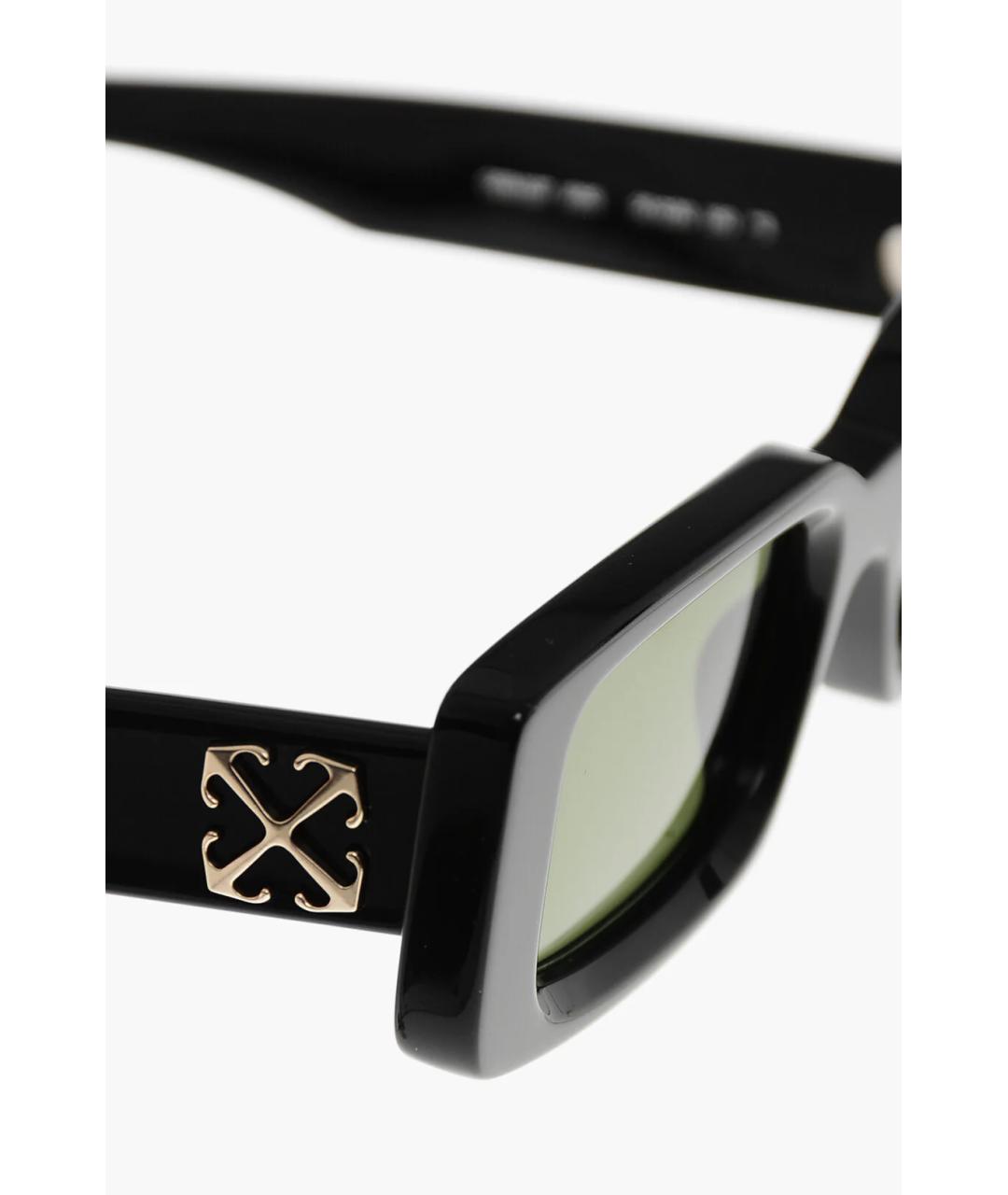 OFF-WHITE Черные пластиковые солнцезащитные очки, фото 4